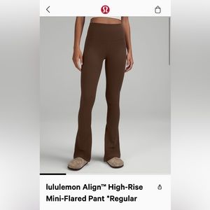 Lululemon align mini flare high rise pant